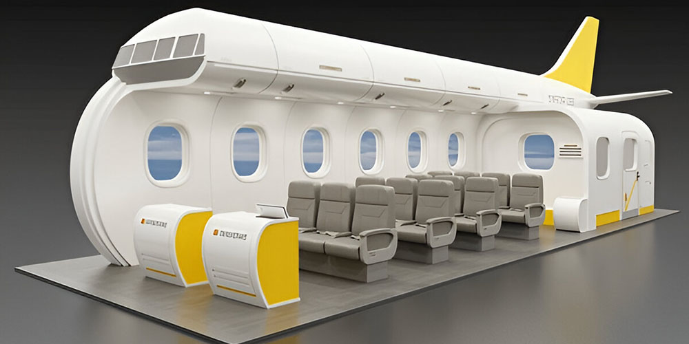 تصميم وبناء بوث معرض احترافي بواسطة فريق نكست بلان، يظهر التفاصيل الهندسية والإضاءة المبتكرة